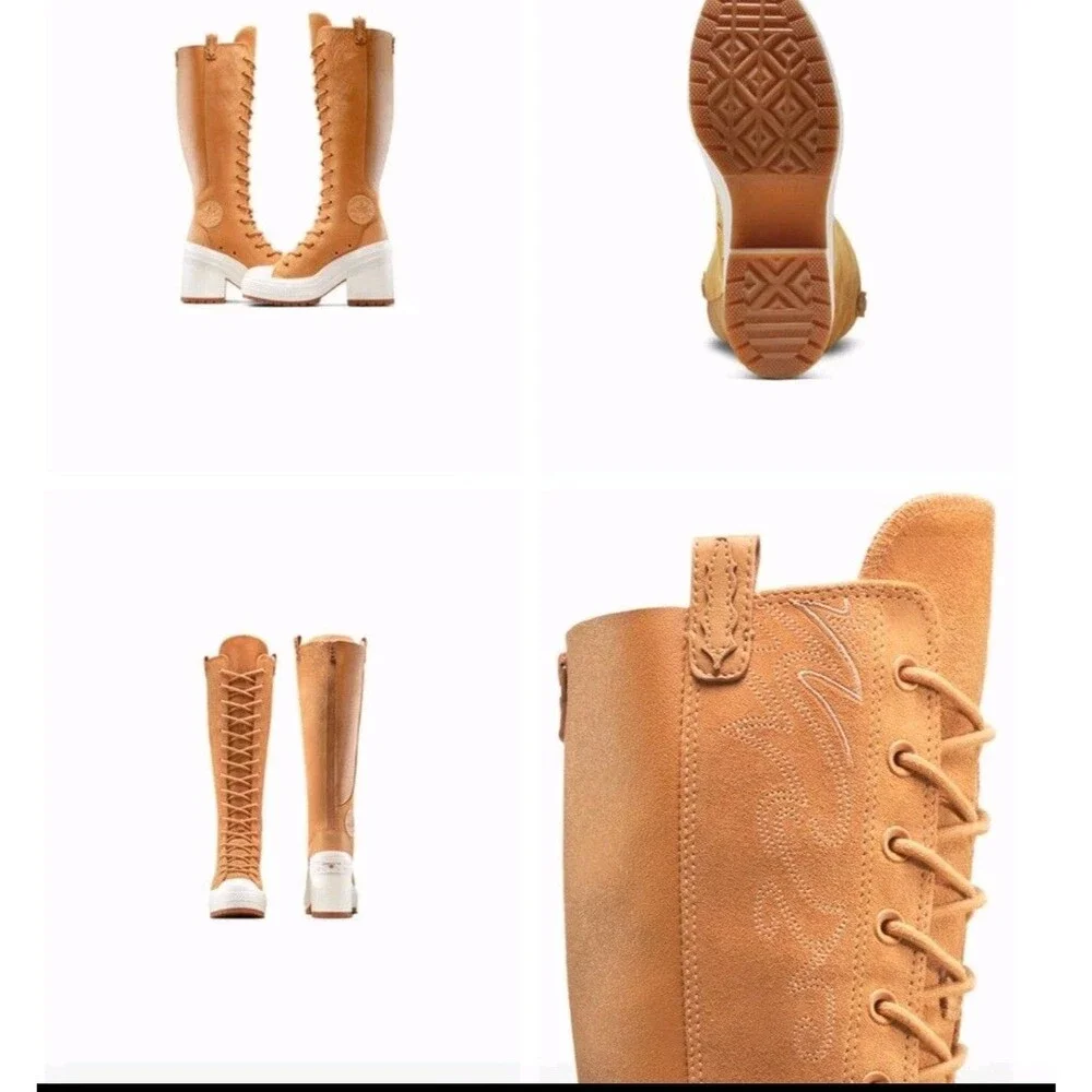 New CONVERSE Chuck 70 De Luxe Heel XX Platform High Western Women’s Sz 8 A15660C - Picture 12 of 14